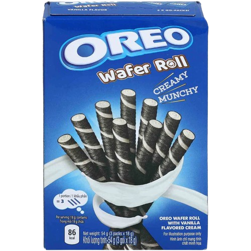 Oreo Wafer Roll Vanilla, 54g