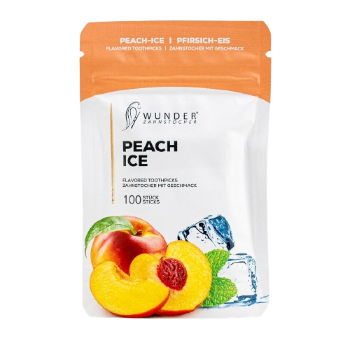 Wunder Zahnstocher Refill Pack- Pfirsich Ice- 100 Zahnstocher mit Geschmack